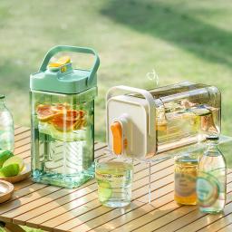 Grande Capacidade Sports Garrafa de Água, Outdoor Portable Drinkware Container, DIY Cold Beverage Dispenser, Chaleira Frigorífico, 3.5L - Image 2