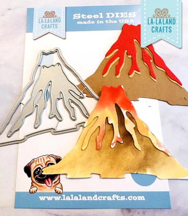 Corte de Metal para Scrapbook: Molde Vulcão em Relevo para Artesanato e Cartões DIY - Nova Chegada 2023