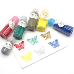 10ml/5g diy tridimensional transparente cor gravado em pó arte de papel suprimentos - Image 1