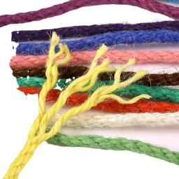 Corda de juta natural para decoração artesanal DIY Craft, fio colorido, cânhamo torcido cabos, corda de macramé, Pet coçar, 5mm, 10 jardas - Image 5