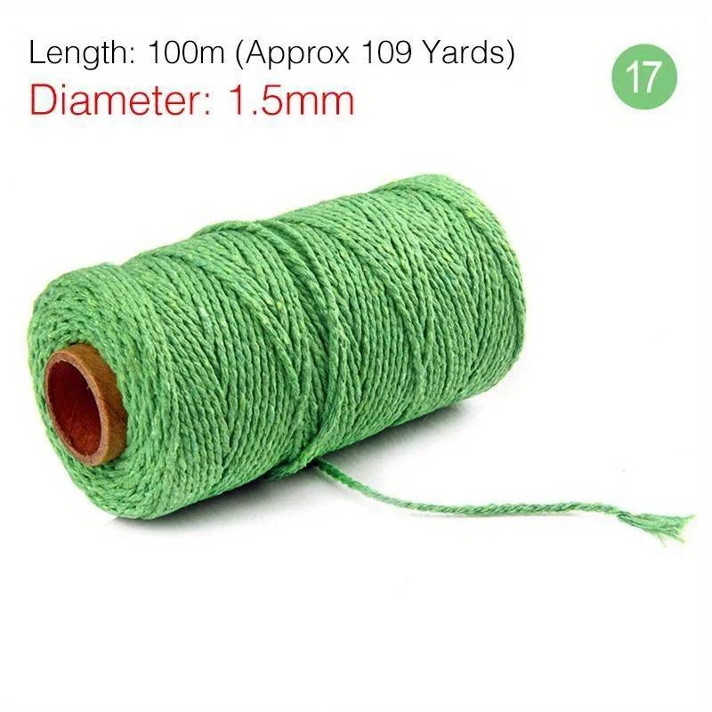 Natural Juta Cotton Twine, Fio de embalagem para embrulho de férias, Açougues Cozimento Artes e Ofícios Jardinagem - Image 1