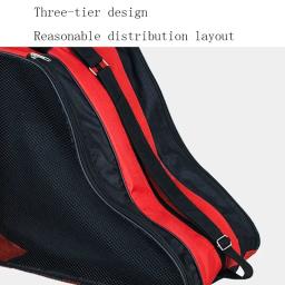 Saco de transporte de skate respirável para crianças, Estojo para patins inline, 3 camadas, armazenamento, patins de gelo - Image 6