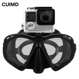 Profissional câmera subaquática mergulho máscara snorkel natação óculos de proteção para gopro xiaomi sjcam dji osmo sj 360 esportes câmera - Image 1