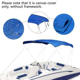 Capa de lona Bimini Top com armazenamento de tampa de inicialização, Anti-UV, proteção à prova de chuva para V-Hardy, V-Hull Jott Center, Console Boat, 600D, 4 arco - Image 2