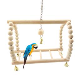 Pássaro suspensão ponte escada balanço pendurado quadro de escalada brinquedo para papagaio cor sólida pet gaiola acessórios - Image 1