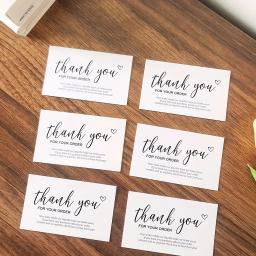 Obrigado cartão para pequenas empresas, cartões de papel para decoração, feito à mão com amor, presente para festa de casamento, 50PCs - Image 5