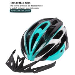 Capacete com luz traseira LED para homens e mulheres, viseira destacável, leve e ventilada, ciclismo de montanha, bicicleta MTB - Image 2