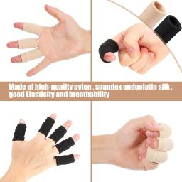 Fita elástica respirável do dedo, suporte das mangas do dedo, protetor da cinta do polegar, basquetebol, tênis, grilo, badminton, 10pcs por o jogo - Image 5