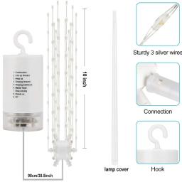 2023 anos novos led fogos de artifício luzes da corda meteoro lâmpada alimentado por bateria para festa de natal casamento decoração interior ao ar livre - Image 6