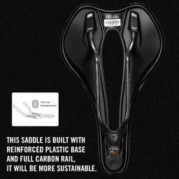 RYET-3D Printed Carbon Bike Saddle, MTB Racing Saddles, acolchoamento ergonômico, ciclismo de estrada, assento de bicicleta, peças de almofada, 150mm - Image 2