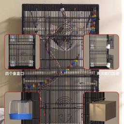 Poleiros de gaiola em preto para varanda, cabide de gaiolas, brinquedos para hamster, canário, pombo, acessórios para pássaros - Image 6