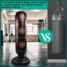 Sandbag de boxe inflável para adultos e crianças, Pilar Tumbler Fitness, Muay Thai Fighting, Saco de Perfuração - Image 3