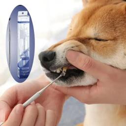 Aço inoxidável Tartar Removedores Pet Dog Tooth Cleaner, Caneta Dental, Puppy Boca Respiração Fresher, Ferramenta de Limpeza Oral, Raspador - Image 1