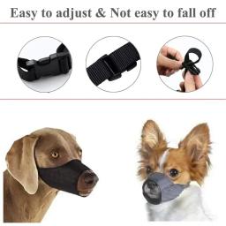 Soft Nylon Muzzles para cães pequenos, Focinho do cão com fivela de segurança, Grooming Puppy, Pare de morder, latir, mastigar - Image 2