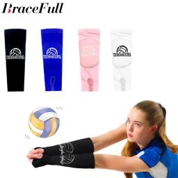 Almofadas de mangas acolchoadas de voleibol, treinamento, hitting, protetor de pulso, almofadas de proteção, buraco do polegar, apto para passar, menina, menino, 1 par - Image 1