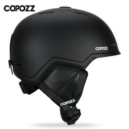 Copozz capacete de esqui meio coberto anti-impacto capacete de esqui para adultos das mulheres dos homens skate snowboard capacete de segurança feminino masculino - Image 1