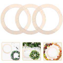 6 peças base de guirlanda de ornamento em branco 2000x2000x020cm moldura de guirlanda de madeira fazendo anéis - Image 3