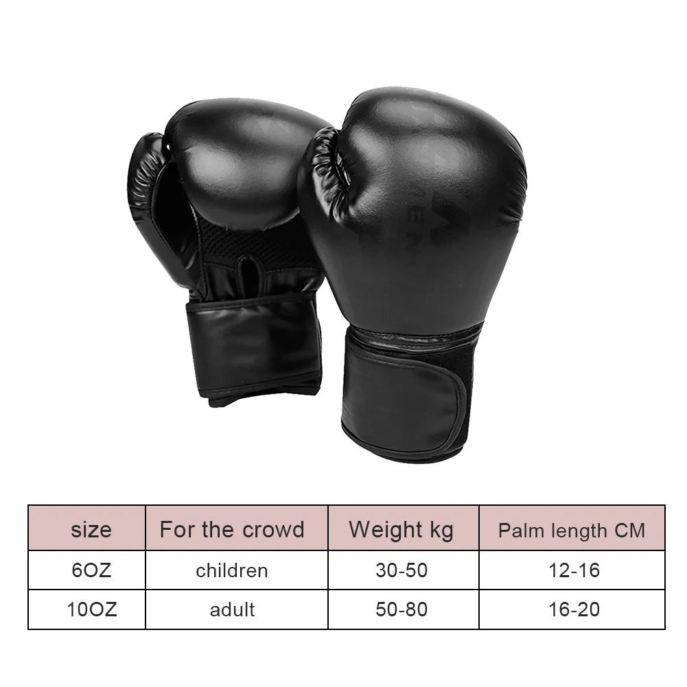 Luvas de Boxe Profissionais para Crianças e Adultos, Respirável PU, MMA, Taekwondo, Perfuração, Sanda, Muay Thai, Luta, 6 OZ, 10 OZ - Image 1