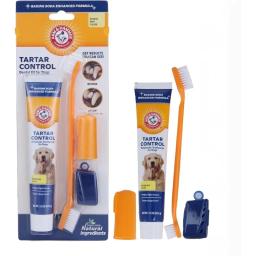 Pet Limpeza Kit Ferramentas, Dog Gum Care Products Kit, Reduz Placa e Tártaro Builder, Creme Dental Universal, Conjunto Escova - Image 1