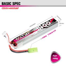 CODDAR Water Gun Lipo Battery 1000mAh 1400mAh 35C 3S 11.1V Com T Plug Tamiya SM Conector RC Peças Para Pistola de Ar Brinquedos Elétricos - Image 4
