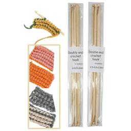 Double End Bamboo Tunisian Crochet Ganchos, Conjunto de agulhas de tricô, Artesanato de tecelagem ergonômico - Image 2