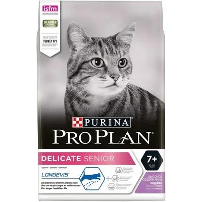 Alimento Seco Purina Pro Plano para Gatos Idosos 7+ com Digestão Otimizada à Base de Peru - 1,5 kg