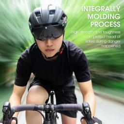 Bicicleta OCIDENTAL-Capacete de ciclismo com óculos de proteção para homens e mulheres, ajustável, lente viseira solar, MTB, bicicleta de estrada - Image 2