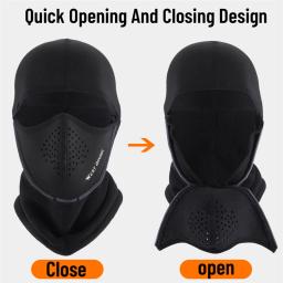 Bicicleta OCIDENTAL-Ciclismo Esporte Balaclava com Magnetic Quick Open e Close, Cap Ciclismo Respirável, Capa Facial Quente, Camping Ao Ar Livre, Ski Bike Hat, Inverno - Image 2