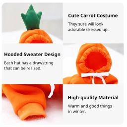 Com capuz de lã quente para cães, roupa ao ar livre, camisola do cão, roupas de cachorro, casaco de design bonito, novo, 1pc - Image 5