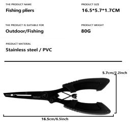 Pinças de pesca de aço inoxidável Faca trançada nariz longo Anel bifurcado portátil Removedor de gancho multifuncional - Image 2