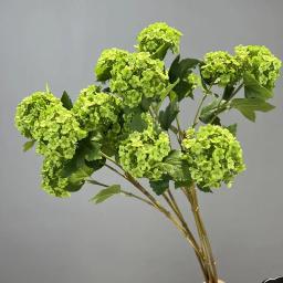 Simulado Snowball Floral Seda Flores Falsas, ramo Longo, Hortênsia, Planta Verde, Decoração Do Casamento, Decoração De Salão - Image 4