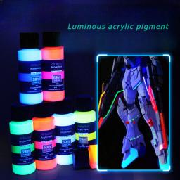 Conjunto de tinta acrílica luminescente de alto brilho, grafite desenhado à mão, roupas DIY, sapatos, paredes têxteis, pigmento noctilucent, 59ml - Image 1