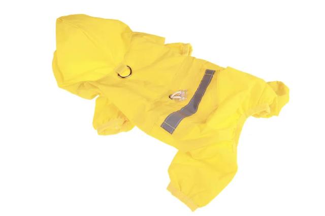 Capa de Chuva Impermeável Reflexiva para Cães com Capuz - Macacão e Jaqueta para Animais de Estimação em Ambientes Externos