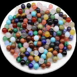 20 Pçs/Set Pedras Minerais Naturais Esfera de Cristal Tiger Eye Ágatas Bola Beads No Buraco Beads para DIY Cristal Cura Fazer Jóias - Image 5