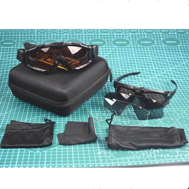 Óculos Táticos de Segurança para Montanhismo com Lentes Militares à Prova de Balas para Atividades ao Ar Livre