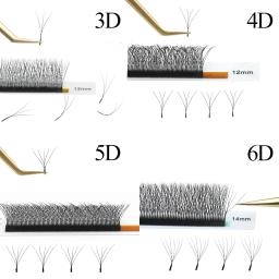 Extensões automáticas de cílios Nagaraku, Flor em W, Suave natural, Volume completo claro, Ventiladores prematuros, 3D, 4D, 5D, 6D - Image 2