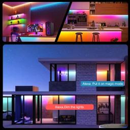 Kits de fitas LED Smart RGB com música, telecomando DC, endereçável individualmente, DC, 5V, 12V, WS2812B, WS2811, WS2813, WS2815, 5050 - Image 6