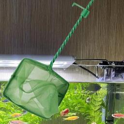 Rede de malha fina macia para aquário Rede de camarão Aquário com alça longa Rede de pesca Ferramenta de limpeza de objetos flutuantes - Image 6