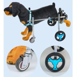Cadeira de rodas para cães com suporte completo, 4 rodas, carrinho pequeno e médio, leve, metal, com deficiência - Image 4