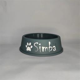 Personalizado Impresso Dog Food Bowl, Plastic Dog Bowl, Custom Food and Water Bowl, Pet Gift, Treat Decalques Rótulos Pet Acessório - Image 3