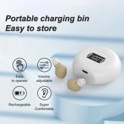 Mais novo aparelho auditivo bluetooth recarregável bte aparelhos auditivos para idosos audifonos amplificador de som para surdez - Image 1