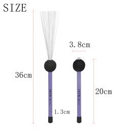 Esfoliante caixa de escova tambor escova com cabeça martelo fio profissional retrátil percussão instrumentos musicais acessórios peças - Image 2