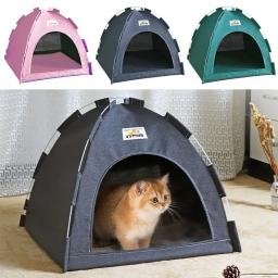 Almofada quente tenda cama para animais de estimação, gato casa, suprimentos produtos acessórios, sofá cesta, garra, gatinho tendas, cesta, móveis, inverno - Image 2