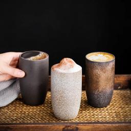 230ml japonês retro xícaras de café cerâmica caneca de café do agregado familiar vintage criativo água xícara de chá restaurante escritório drinkware - Image 2