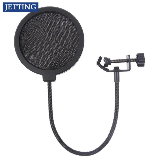 Microfone Duplo com Tela Flexível e Filtro de Som para Transmissão, Karaoke, YouTube e Podcasts