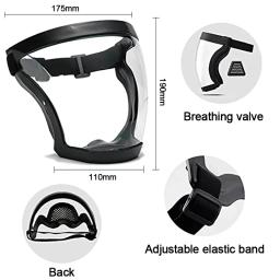 Máscara facial transparente reutilizável, à prova de poeira, antiembaçante, óculos de segurança hd, proteção de cozinha, máscara anti-respingos com filtros - Image 6