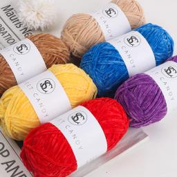 Fio de Chenille para Tricô Manual, Fio De Crochê De Veludo, Linha Suave Suave, Suéter Amigurumi, Chapéu De Boneca, Linhas De Chinelo, 2mm, 40g, 148m - Image 2