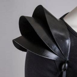 Adulto medieval gótico ombro armadura para homens mulheres guerreiro cavaleiro cosplay traje acessório de couro do plutônio arnês armadura capa - Image 4