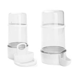 Alimentador de aves e água para animais de estimação gaiola de papagaio automático bebedor comida de pássaro tigela de água alimentador automático para gaiola 090c - Image 2
