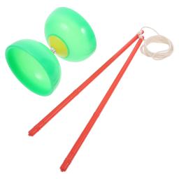 Diabolo equipamento de fitness rolamento triplo crianças brinquedo acrobacias malabarismo mostrar prop varas chinesas três rolamentos conjunto mais velho - Image 1